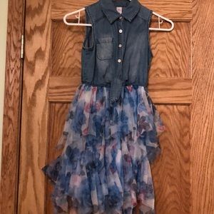 Justice tulle and denim Spring dress